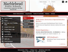 Tablet Screenshot of marbleheadschools.org